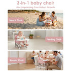 Tiny Marvels Portable Booster Seat  Foldable Baby High Chair With Removable Tray