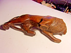 Gorgeous Hand Carved Wooden Male Lion