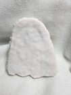 White Ghost Handmade Punch Needle Coaster Orange Rug