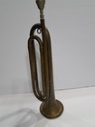 Vintage U s  Silvertone Regulation Military Brass Bugle  With Mouth Piece