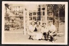 Vintage Antique Photograph Four Women Sitting In Backyard