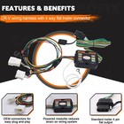 For Honda Crv 2012-2016 Vehicle Wiring Harness With 4 Way Flat Trailer Connector