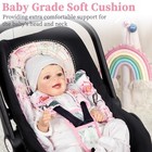 Infant Car Seat Insert With 3 Strap Covers  3 In 1 Reversible Flower Baby Car   