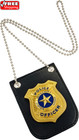 Police Badge With Chain And Belt Clip  Detective Role Play Costume Accessory  Go