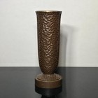 Cast Bronze Cemetery Memorial Flower Vase Hammered Texture