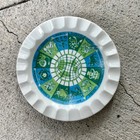 Vintage 60   s Mid Century Zodiac Ashtray Ceramic Astrology Celestial Horoscope