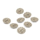 8 Silver Buttons Snowflake Costume Buttons Antique Silver Buttons