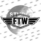 Ftw Winged Emblem Forever Two Wheels Decal Sticker