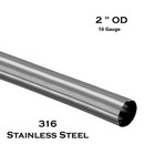 Custom Cut 2   Od Stainless Steel Tubing   316 Grade   16 Gauge   Brushed Finish