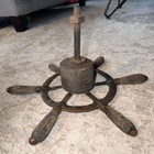 Vintage Nautical Ship Wheel Helm Brass Or Bronze Wood Maritime Decor 16   