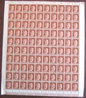 Deutsches 3rd Reich German Hitler 3 Full Sheets Stamps Hitler Head 24pf