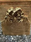 Vintage Matson Stylebuilt Hollywood Regency Gold Ormolu Roses Tissue Holder Box