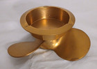 Brass Tone Propeller Ashtray Boat Ship Prop Nautical Fishing Ocean Water Decor