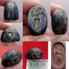 Lapis  Unique Roman   Old Rare   Near Eastern Sassanian Seal Stone Stamp Bead