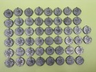 Lot Of 50 Vintage Novelty Coca Cola 2 Blade Round Folding Knives Matte Metal Usa