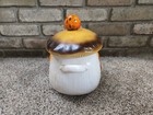 Vtg 1978 Sears   Roebuck Merry Mushroom Soup Tureen Lid   Ladle Japan Ceramic 