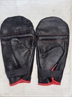 Vintage Everlast 4308 Genuine Leather Speed Bag Boxing Gloves Black red
