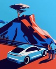 2023 Porsche Rennsport Reunion 7 Poster Taycan Lone Cypress Pebble Beach B a v z