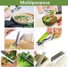 Stainless Steel 5 Blade Professional Shredding Scissors Sharp Herb Kitchen Tool