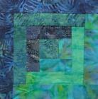 12 Block Log Cabin Quilt Kit Batik Fabric Pacific Nights  2  New  Pre-cut