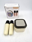 Mini Bluetooth Portable Karaoke Speaker With 2 Wireless Microphones - Beige  New