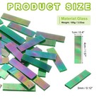 Stained Glass Strip Iridescent Green Mosaic Tiles 100g 3 53 Oz