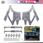 Billet Hood Hinge Kit Pair Left And Right Side For Ford Mustang 1967-1969 Silver