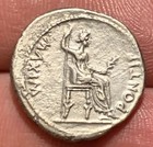 Rare Genuine Ancient Roman Silver Coin Denarius Tiberius  Livia 14-37 A d  Lyons