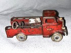 Arcade Cast Iron Ice Truck Red - 6 75 Inch   Nr  1933  
