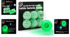 Durable 6-pack Glow In The Dark Ping Pong Balls     Perfect For Night Matches
