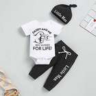 Newborn Infant Baby Clothes Short Sleeve Romper   Pants   Hat 3pcs Outfits Set