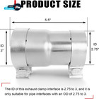2 75 To 3 Inch Exhaust Adapter 2 75  Id To 3  Id Exhaust Reducer Connector Pipe 