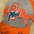 New Vtg New Era Large Xl Miami Dolphins Cap Hat  Signed  By 3  Former Players