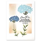 New Penny Black Rubber Stamp Modesty Flowers Set Cling 
