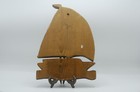 Hanging Painted Wooden Sailboat Plaque
