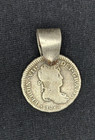 1818 Peru Ferdin Vii 1 Reale Jp Pirate Silver Coin With Attached Bail