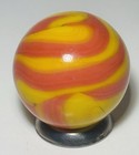 Big Christensen Agate Co Two Color Swirl Marble  77    In Mint Condition  Big