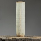 Vintage Tall Japanese Hagi Ware Sgraffito Glazed Kohiki Vase  Signed