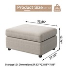 Rectangle Footrest  Shoe Stool storage Couch Ottoman entryway Shoe Bench