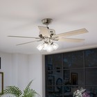 Hunter Fan 52 In Casual Brushed Nickel Ceiling Fan With Light And Remote Control