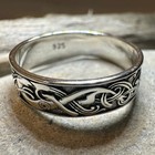 Celtic Raven Ring Scottish Irish Pagan Wicca Sterling Silver 925 Ring