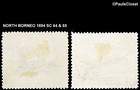 North Borneo 1894 Sc 64-65 Scenes In North Borneo 8     12   Mhr Og F vf