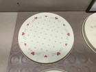 Vtg Metal Enamel Hearts   Geese Goose Duck Round Stove Burner Covers Lot Of 4