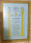 Lot Of 3 Vintage Antique Masonic Art Picture Frames - Free Mason Freemason 