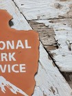 Vintage National Park Service Porcelain Sign Rare Old Arrowhead Ranger Camp 10 