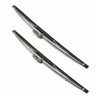 12 In Polished Stainless Steel Front Windshield Wiper Blades 1 Pair