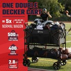 Sekey 400l Double-decker Wagon  500 Lb Capacity  50 In 500lbs  Carbon Black