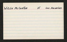 Willie Mccarter Signed Index Card Rare Lakers Player  Extremely Rare Signature