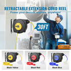 Retractable Extension Cord Reel Power Cord Reel 30ft 16awg 3c Sjtow