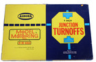 1967 Aurora Model Motoring Slot Car Track - Two Junction Turnoffs In Box - 1521